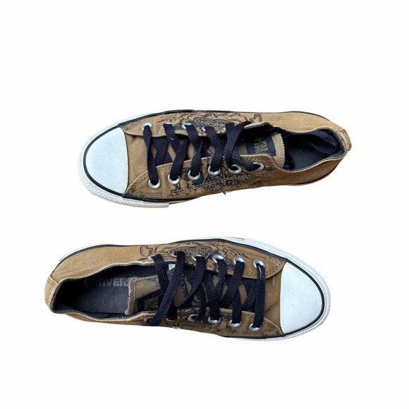 Chuck Taylor Converse Dragon Low Top Sneaker Brown With Black Laces M6W8 - Picture 4 of 11
